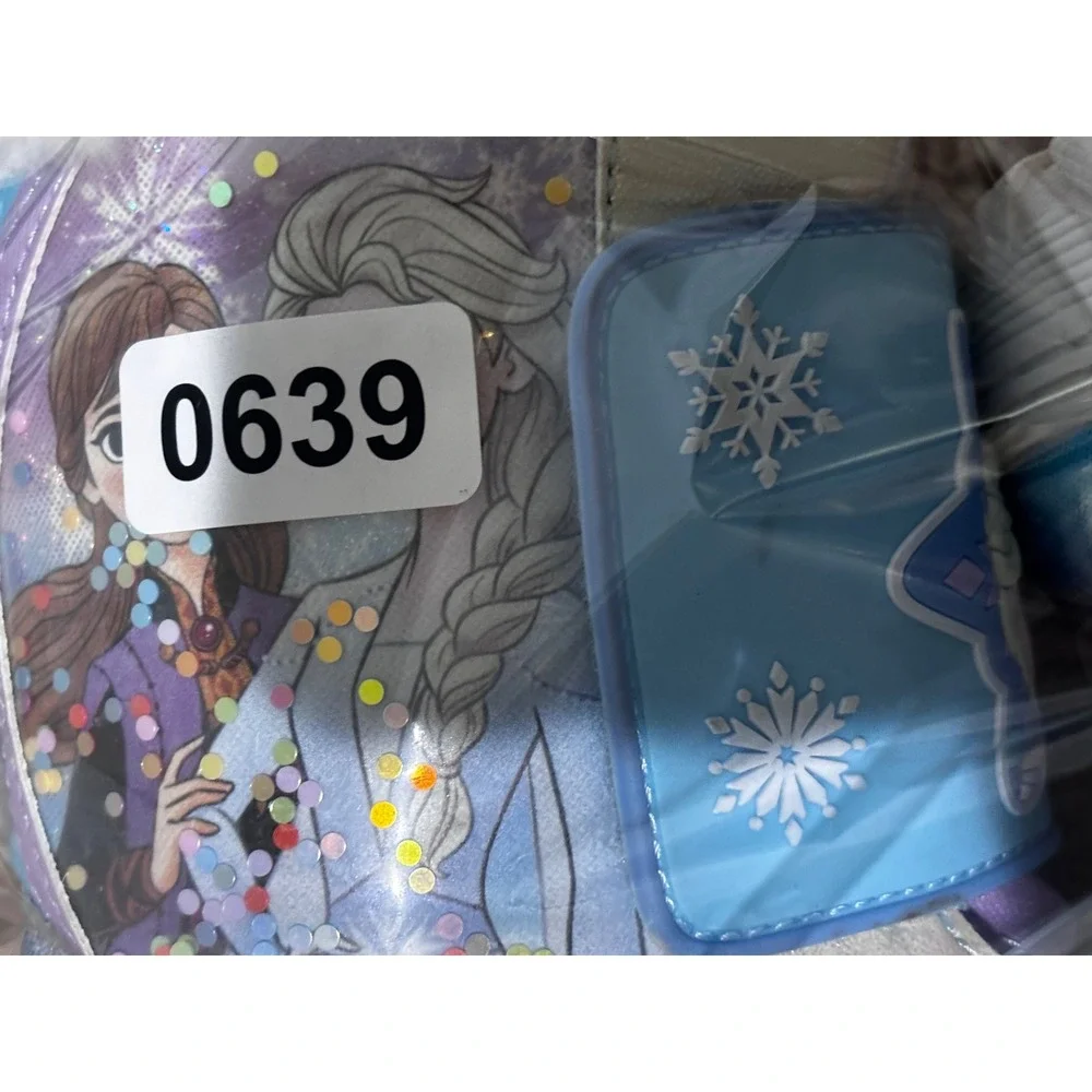 Disney Frozen Anna Elsa Blue Purple Glitter Faux Fur Snow Boots Girls Size 10